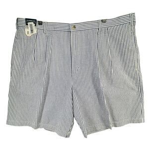 Roundtree & Yorke Sport Shorts Men 42 Blue White Stripe Seersucker Classic Yacht